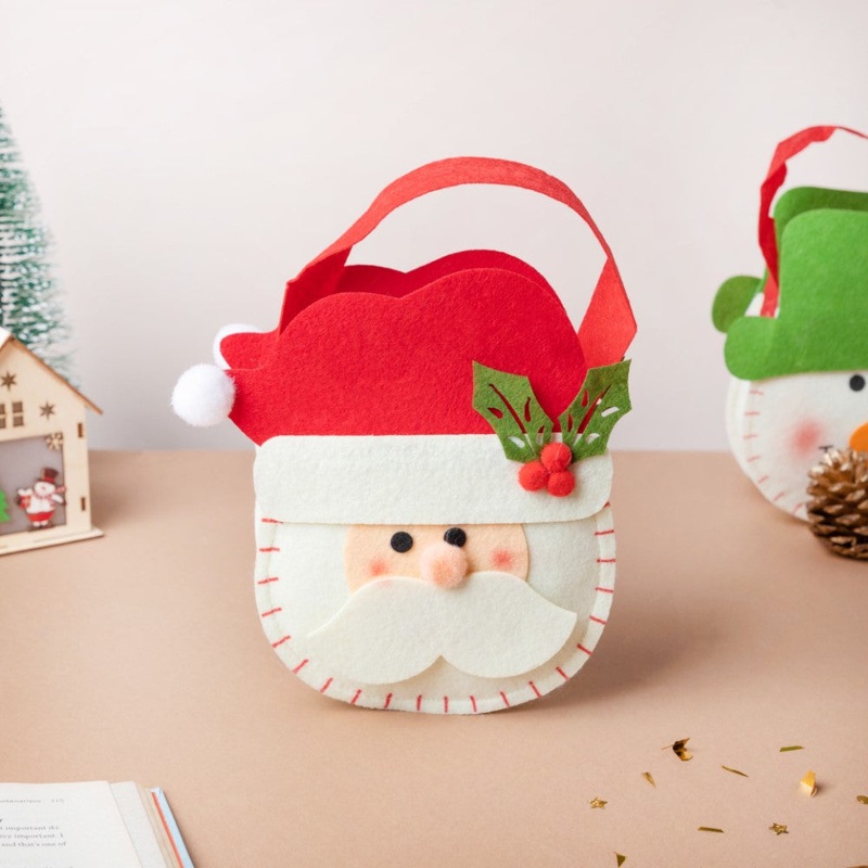 Christmas Santa Patterned Quirky Gift Bag 8 Inch