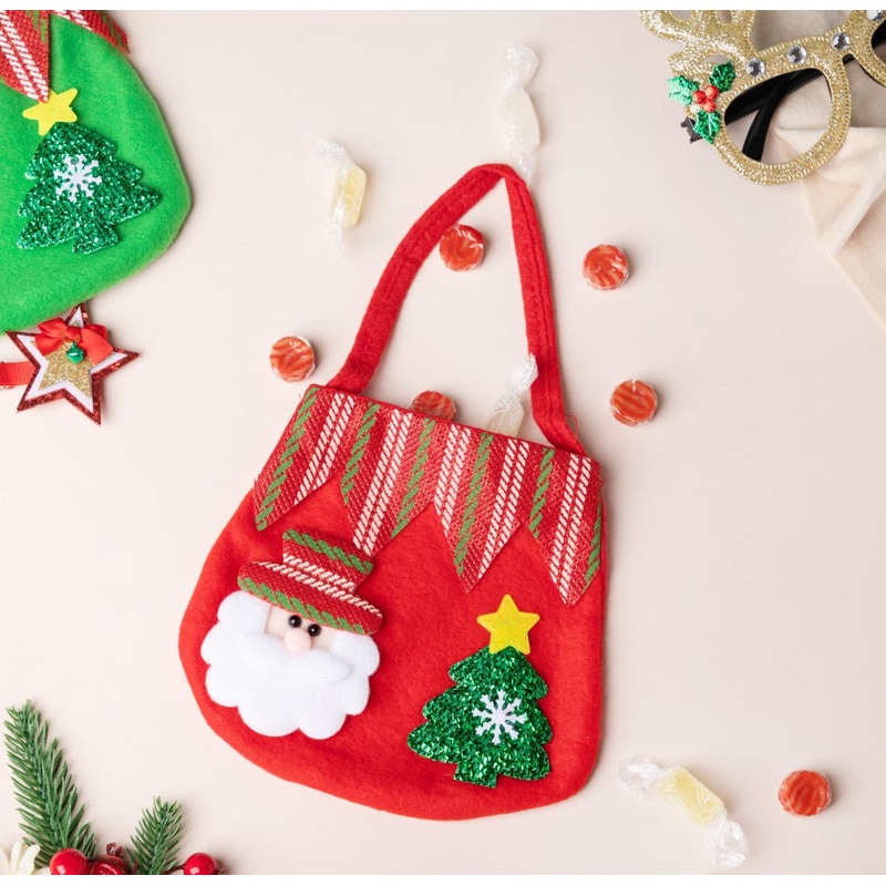 Christmas Santa Quirky Gift Bag Red 7 Inch