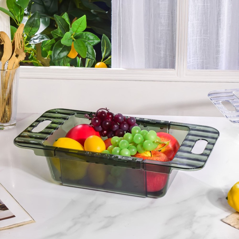Expandable Strainer Basket Green 18 Inch