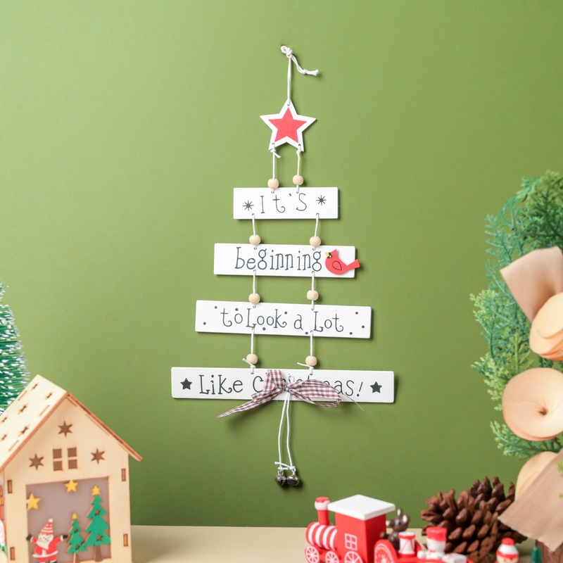 Festive Cheer Christmas Hanging White 11 Inch