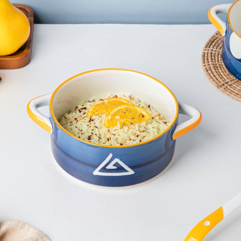 Nitori Spiral Bowl With Handle 6 Inch 750 ml