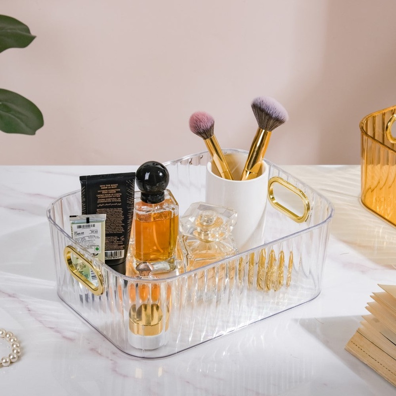 Ribbed Storage Organiser Transparent 11 Inch