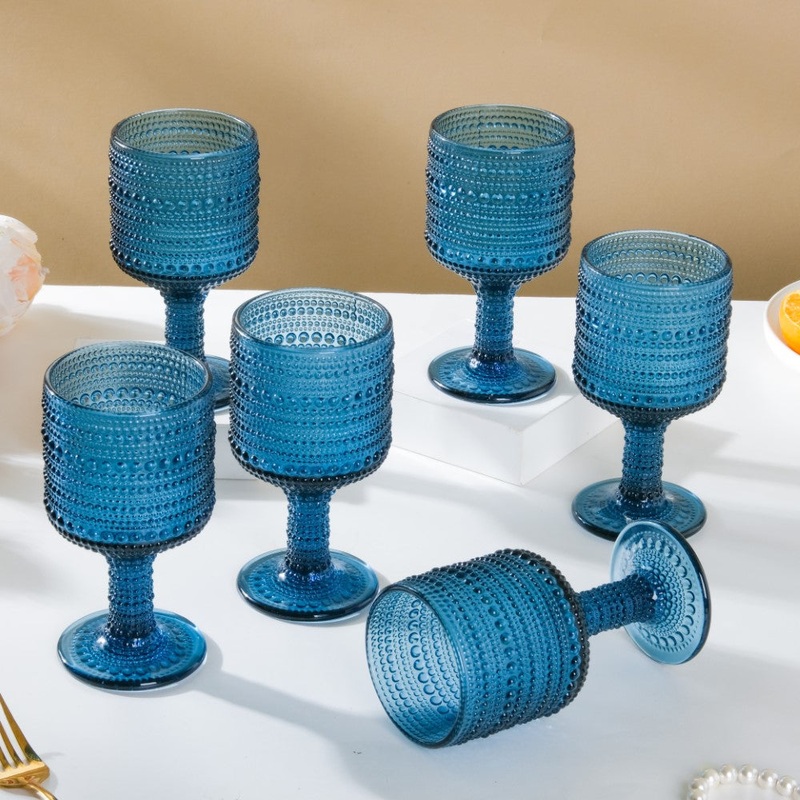 Zesty Wine Glass Blue Set Of 6 250ml
