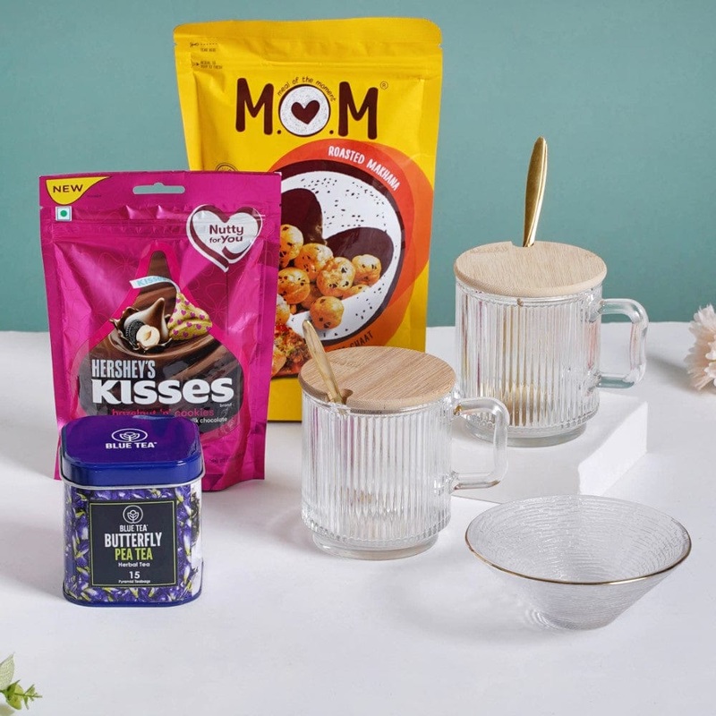 Aurora Teatime Mug And Bowl Gift Hamper Set Of 5