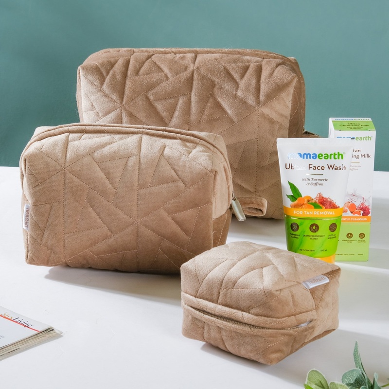 Beige Blossom Self-Care Essentials Hamper Set Of 3
