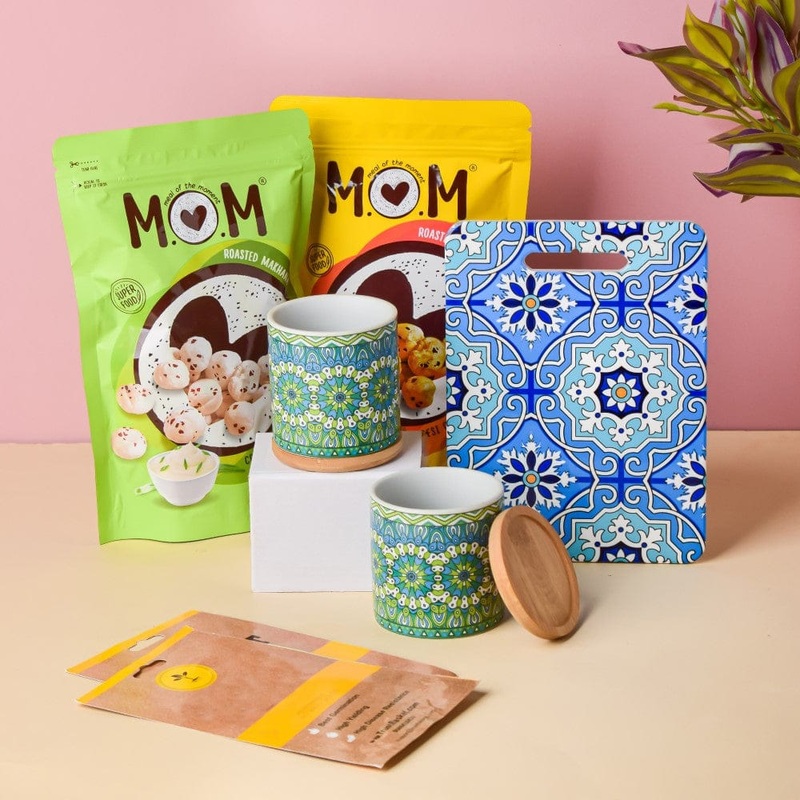 Bloomin' Planter, Platter And Seeds Gift Hamper Set Of 7