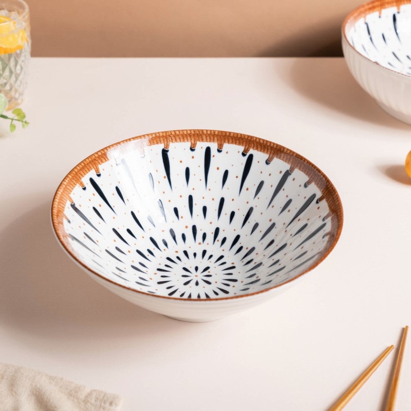 Dewdrop Ceramic Ramen Bowl 8 Inch 750 ml