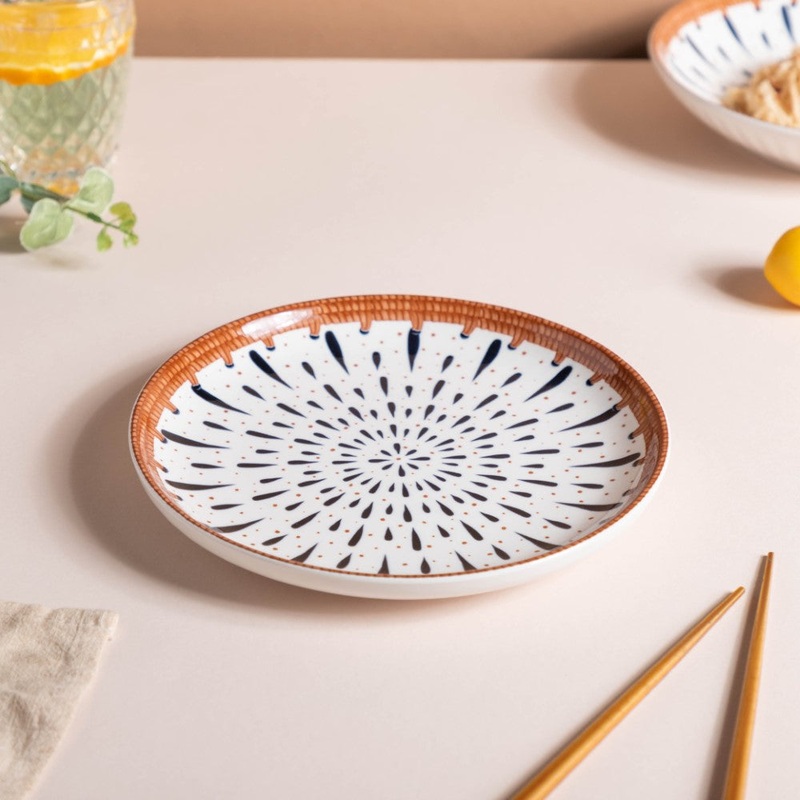 Dewdrop Ceramic Snack Plate 7.5 Inch