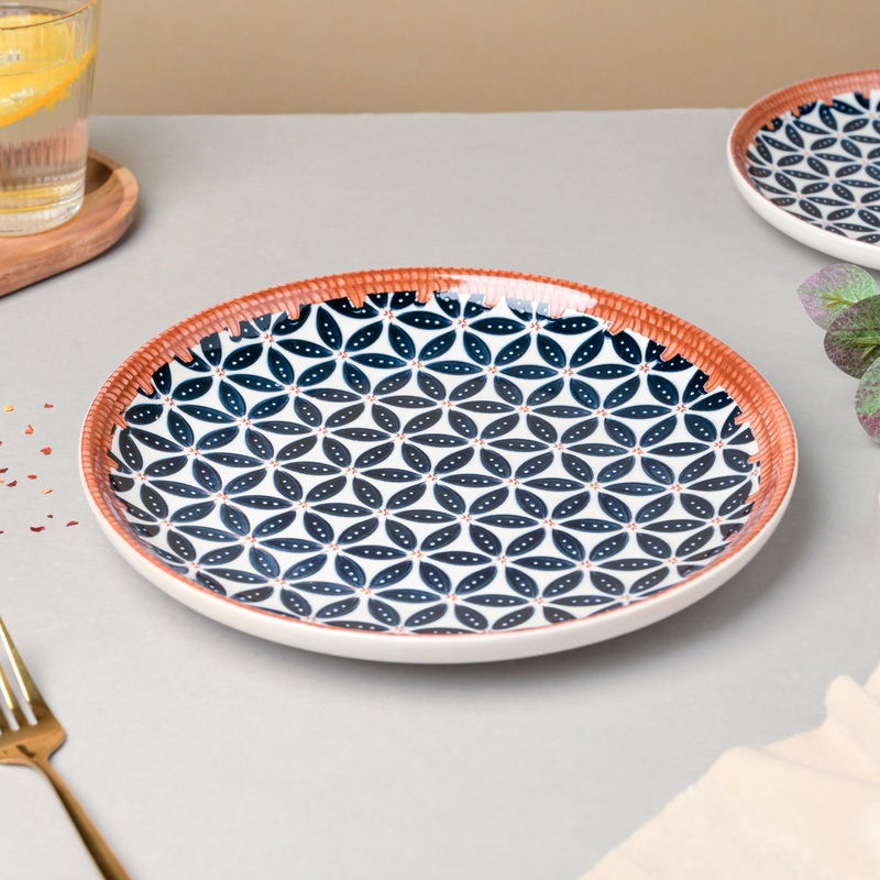 Floret Ceramic Dinner Plate 10 Inch