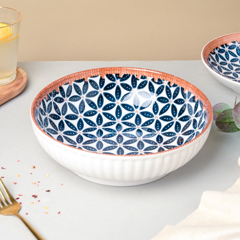Floret Ceramic Serving Bowl 9 Inch 1 L