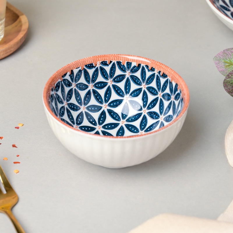 Floret Ceramic Snack Bowl 4.5 Inch 250 ml
