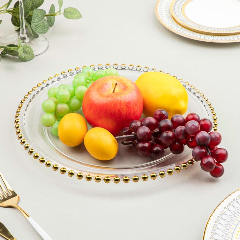 Gold Detailed Glam Charger Plate 10 Inch