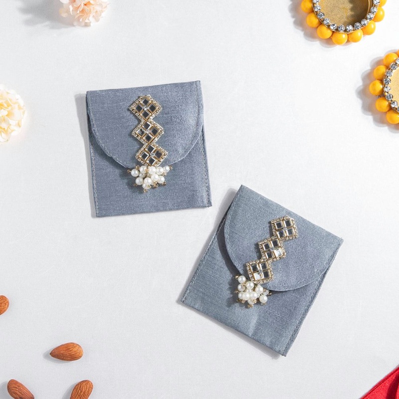 Grey Festive Envelope Set Of 2