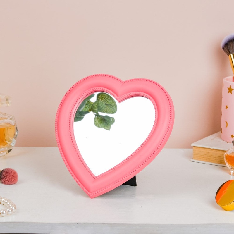 Hearty Desk Mirror Pink Small