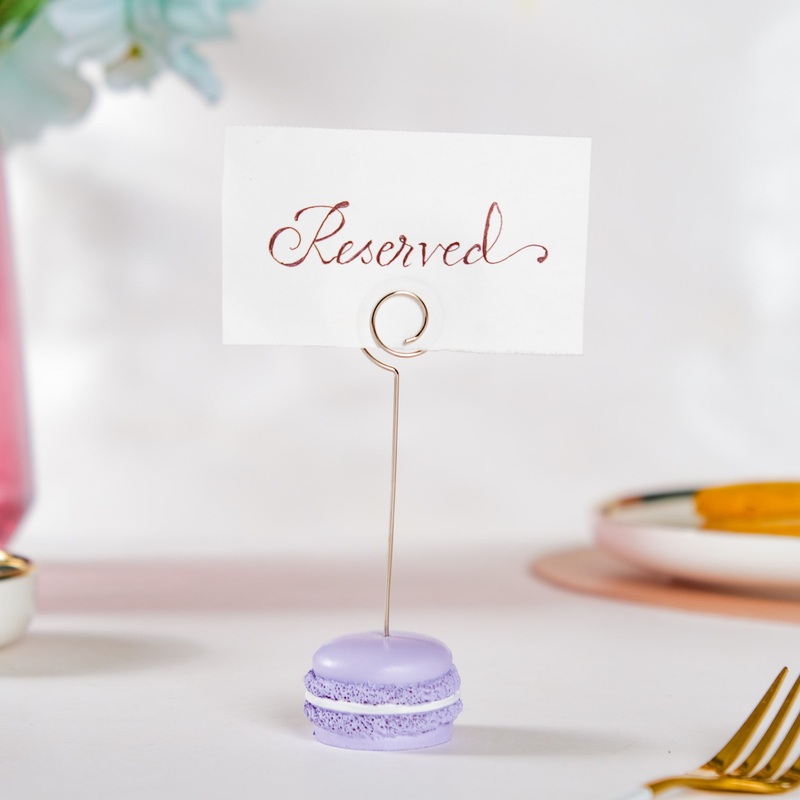 Macaron Place Card Holder Lavender 4.5 Inch