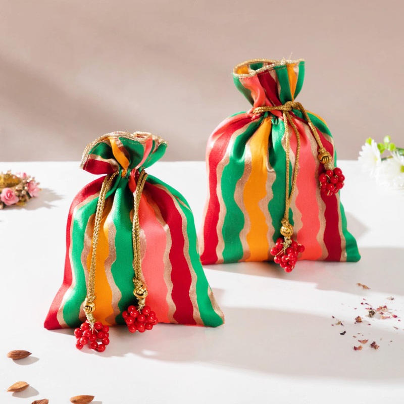 Multicolor Festive Potli Set Of 2