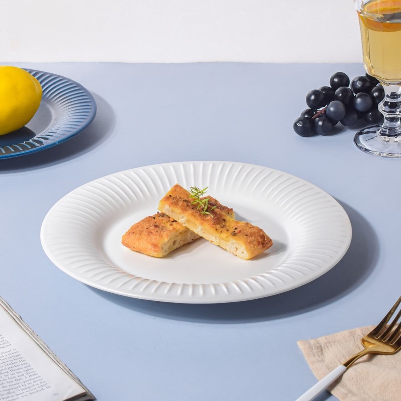 Royal Snack Plate Matte White Small 8.5 Inch
