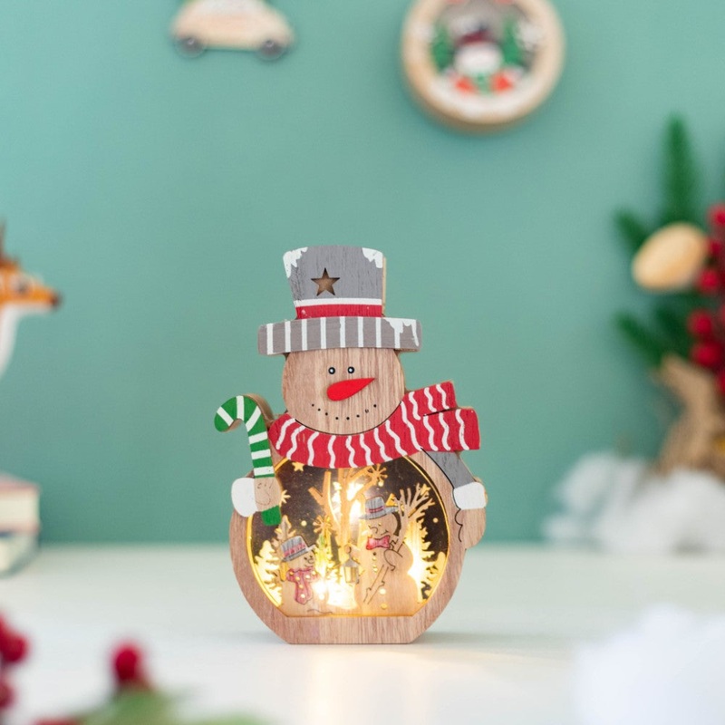 Snowman Belly LED Light Showpiece 6 Inch