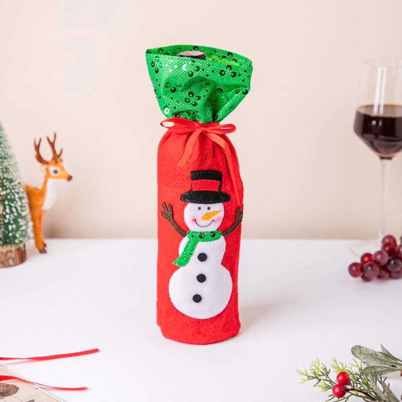 Snowman Wine Bottle Gift Bag 12 Inch