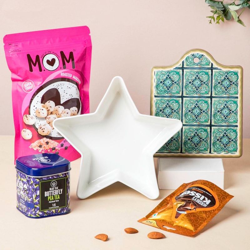 Star Bowl With Platter Festive Snack Hamper Set Of 5