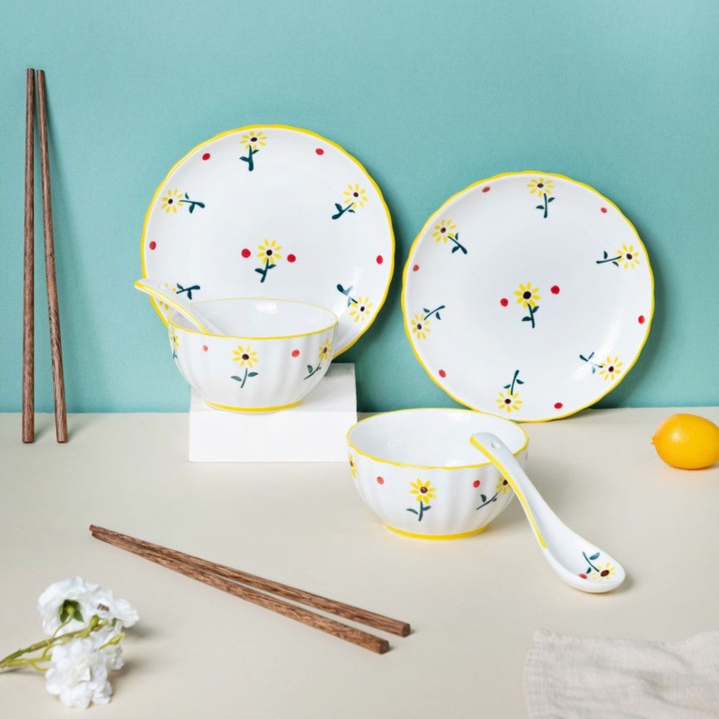 Sunflower 8 Piece Dinner Set For 2