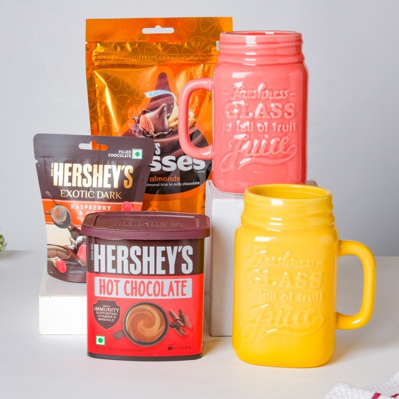 Sweetness Overloaded Mug & Hot Chocolate Gift Hamper Set Of 5