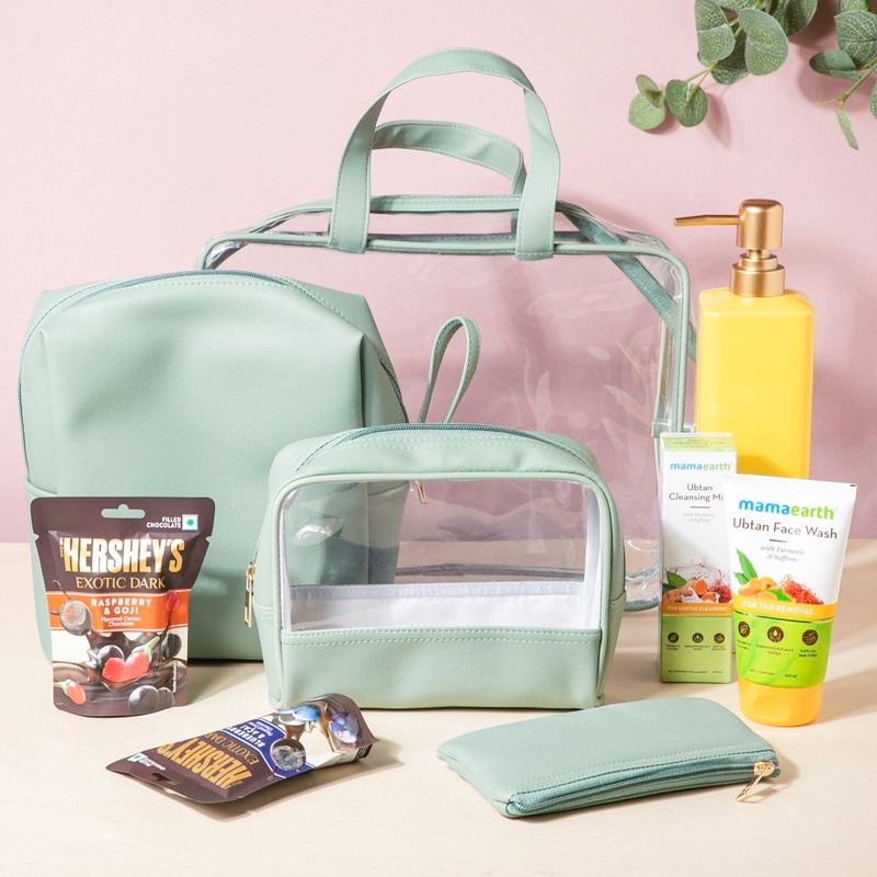 Travel Kit And Dispenser Pamper Hamper Set Of 6