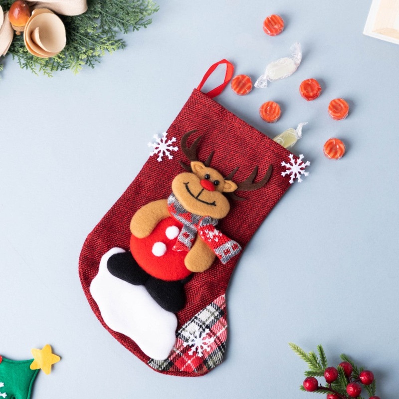 Woven Gift Stocking 9 Inch