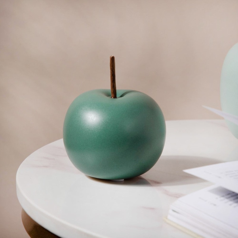 Apple Ceramic Decor Small Teal