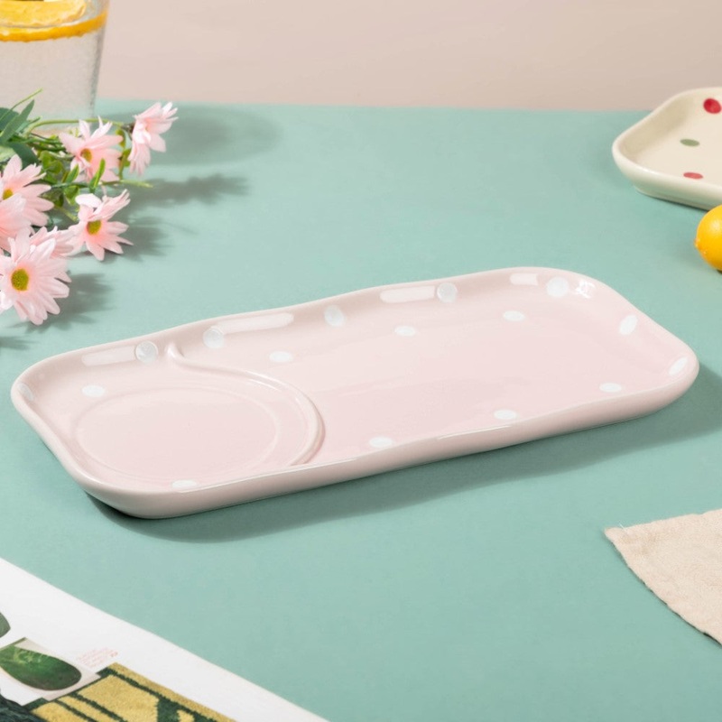 Dots Soup Plate Pink