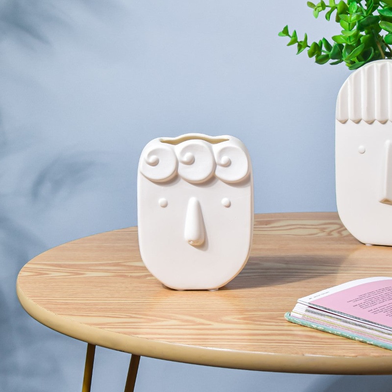 Nordic Ceramic Face Vase Small