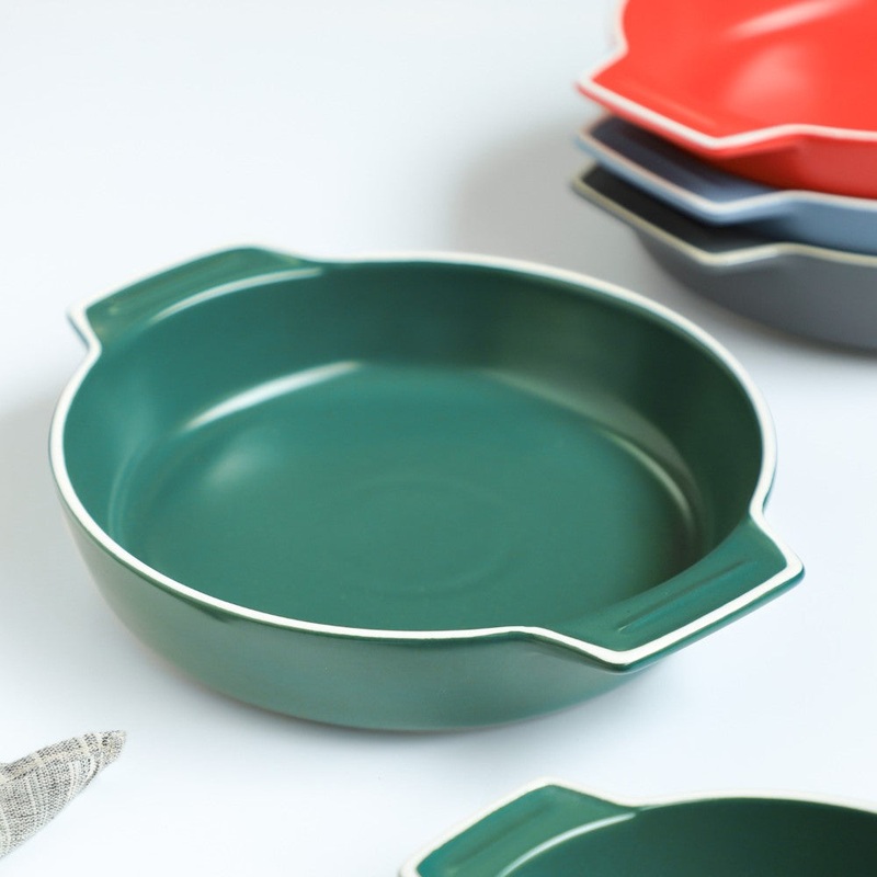 Ceramic Baking Pot Green Large 700ml
