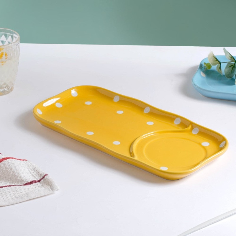 Dots Soup Plate Yellow
