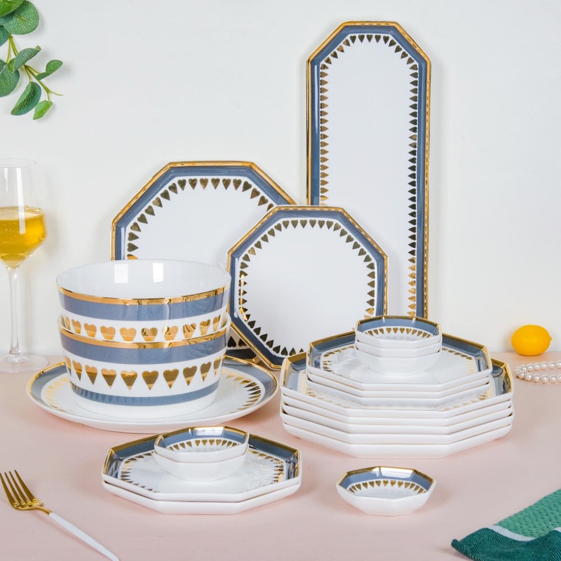 Heart 22 Piece Dinner Set For 6