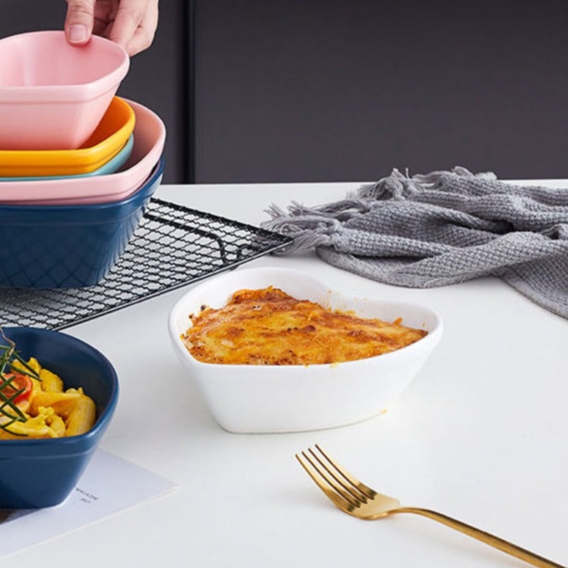 Hearty Ceramic Bakeware Small White 6 Inch