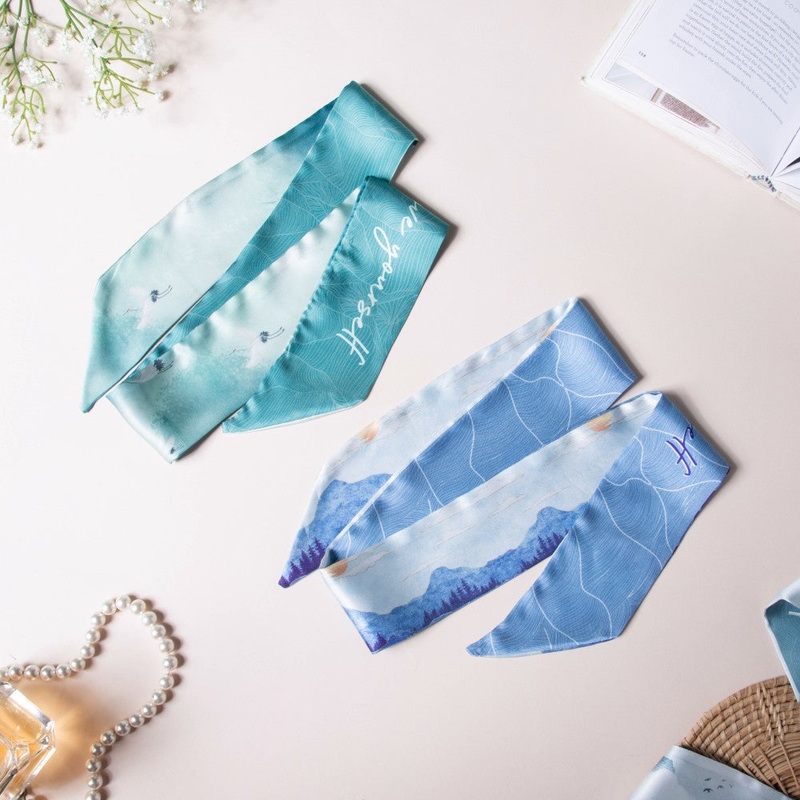 Love Yourself Satin Skinny Scarf Set Of 2 38 Inch