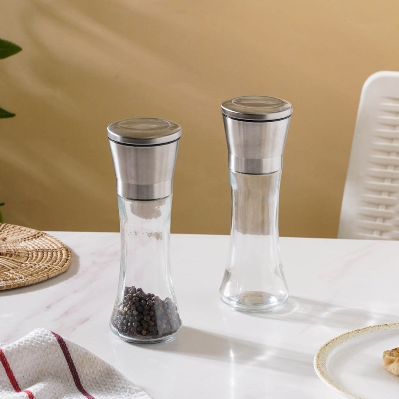 Manual Pepper Grinder Set Of 2 200ml