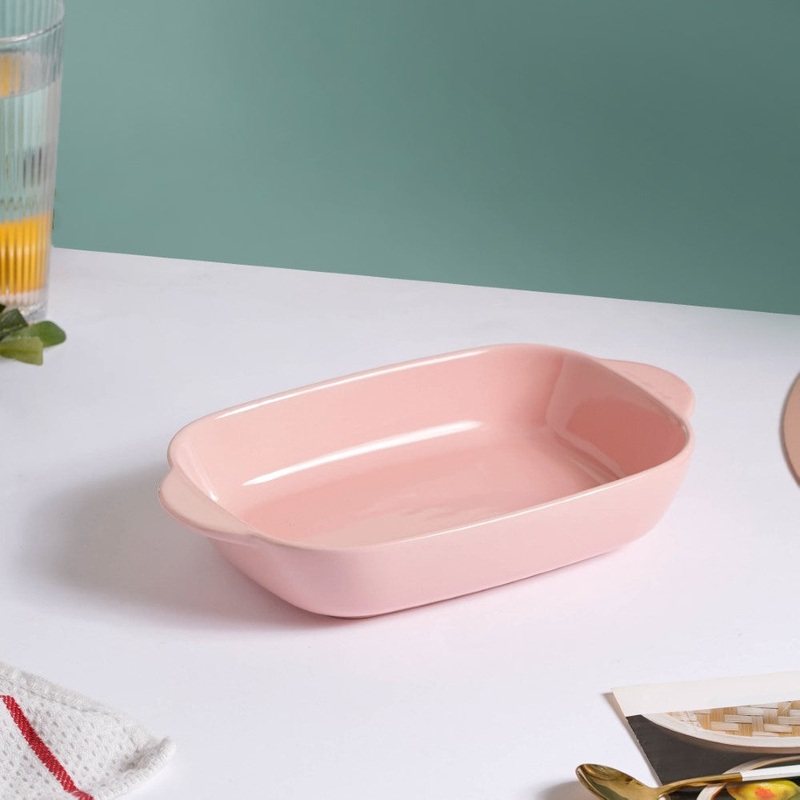 Microwave Oven Baking Dish Pink 8.5 Inch