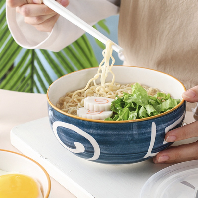 Nitori Swirl Ceramic Serving Bowl 650ml
