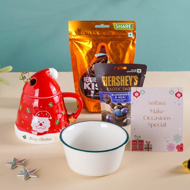 Santa-mental Merry Christmas Hamper Set of 4