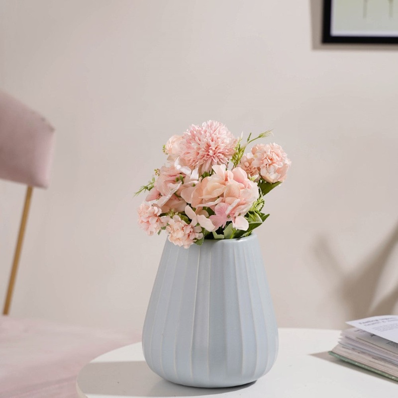 Artificial Flower Bunch Peony Light Pink