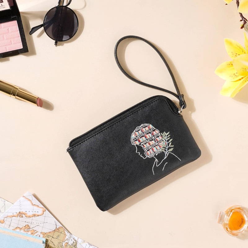 Beautiful Mind Wristlet Black