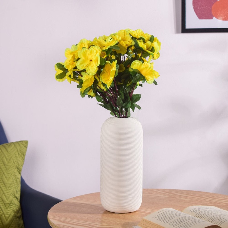 Camellia Flower Bouquet Yellow Set Of 2