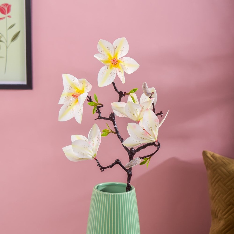 Decorative Lily Flower Stem White