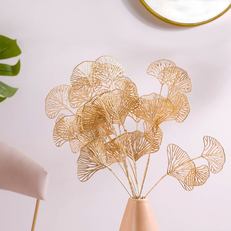 Ginkgo Stem Gold Set Of 4