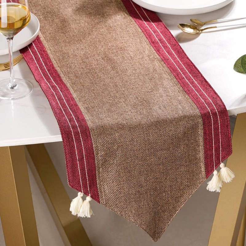 Jute Tassel Table Runner 72 Inch