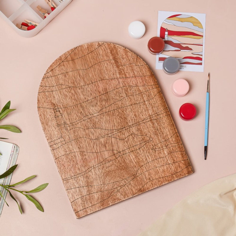 Lighthouse Wooden DIY Paint Kit 13x10 Inch