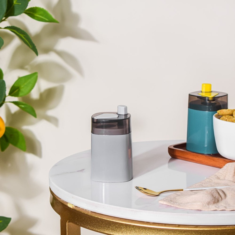 Pop-Up Toothpick Holder Dispenser Grey