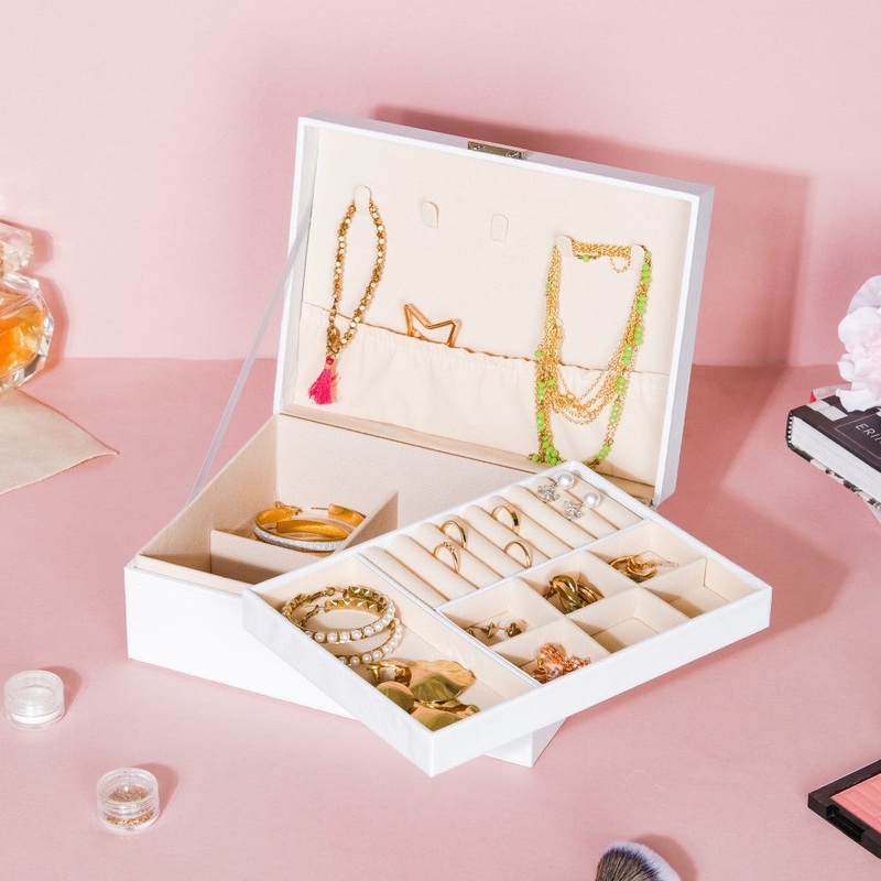 Portable Jewellery Organiser White