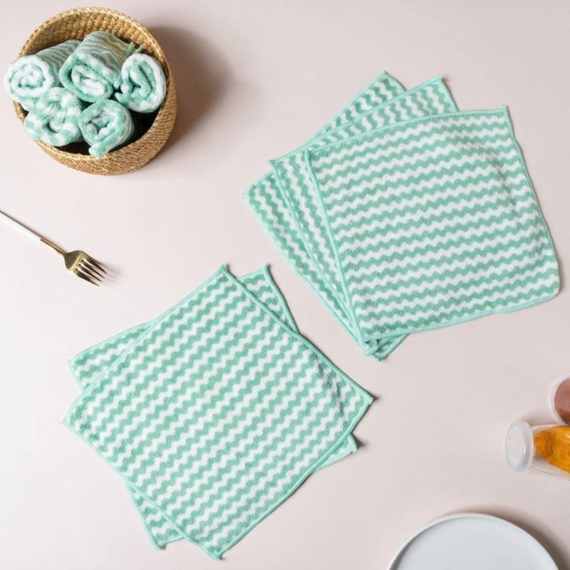 Soft Duster Cloth Green Set of 10